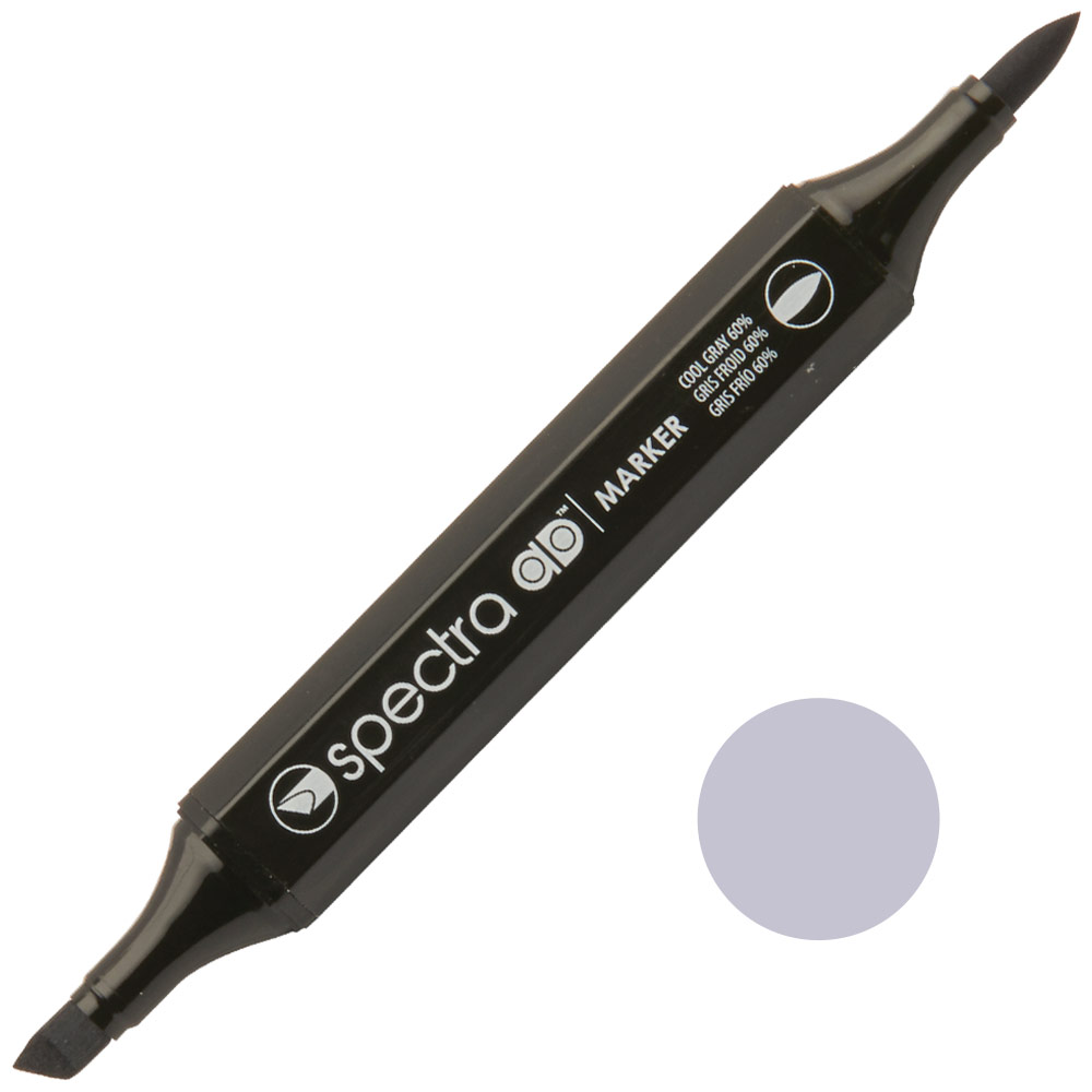Chartpak Spectra AD Twin Tip Alcohol Marker Cool Gray 60%