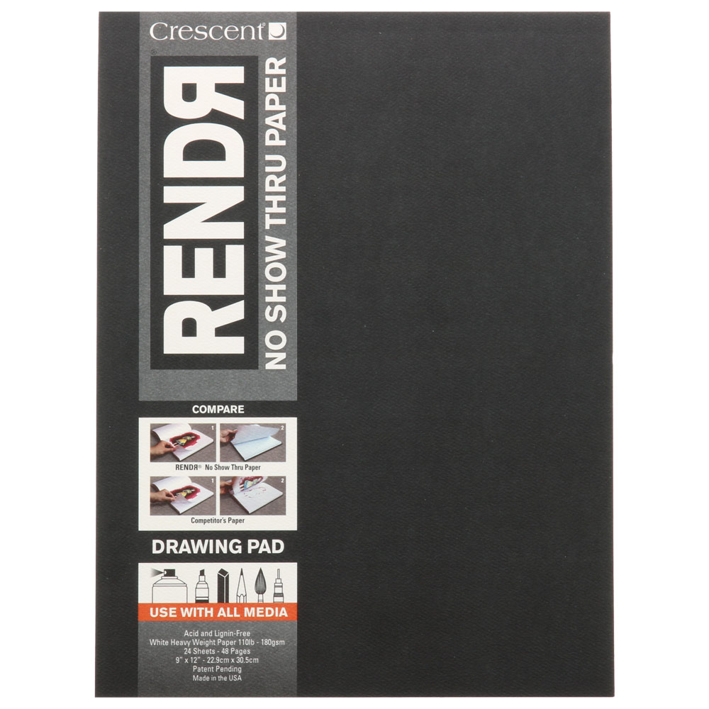 RENDR No Show Thru Sketchpad - 9 x 12