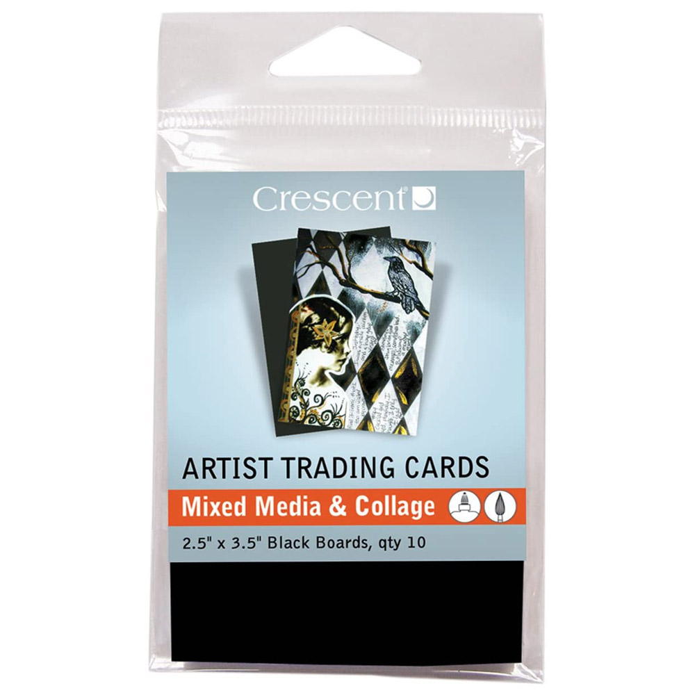Crescent Artist Trading Cards 10pk Mixed Media Black Boards
