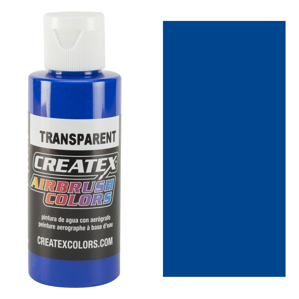 Createx Airbrush Colors 2oz Transparent Ultramarine Blue