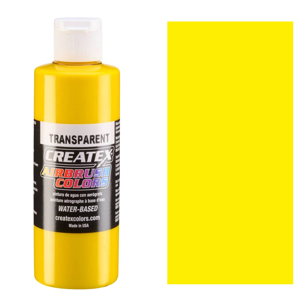 Createx Airbrush Colors 4oz Transparent Brite Yellow