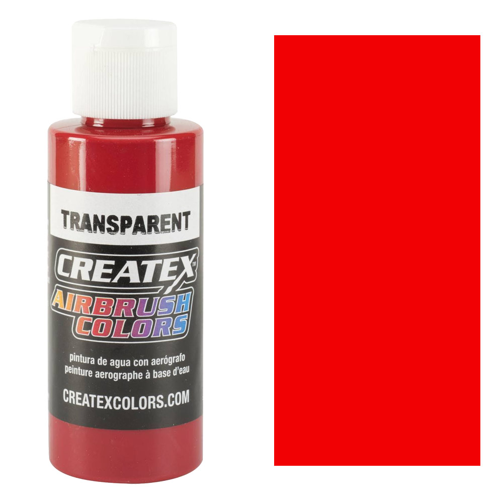 Createx Airbrush Colors 2oz Transparent Brite Red