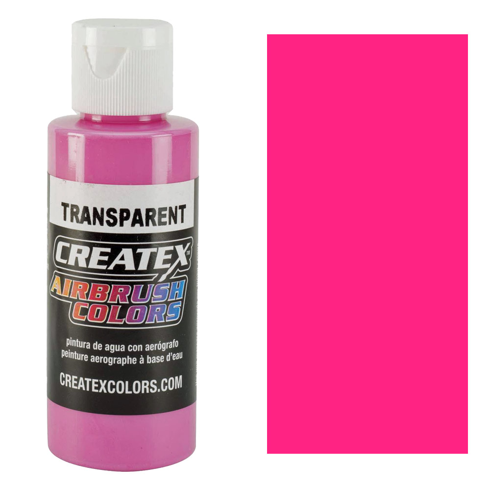 Createx Airbrush Colors 2oz Transparent Flamingo Pink
