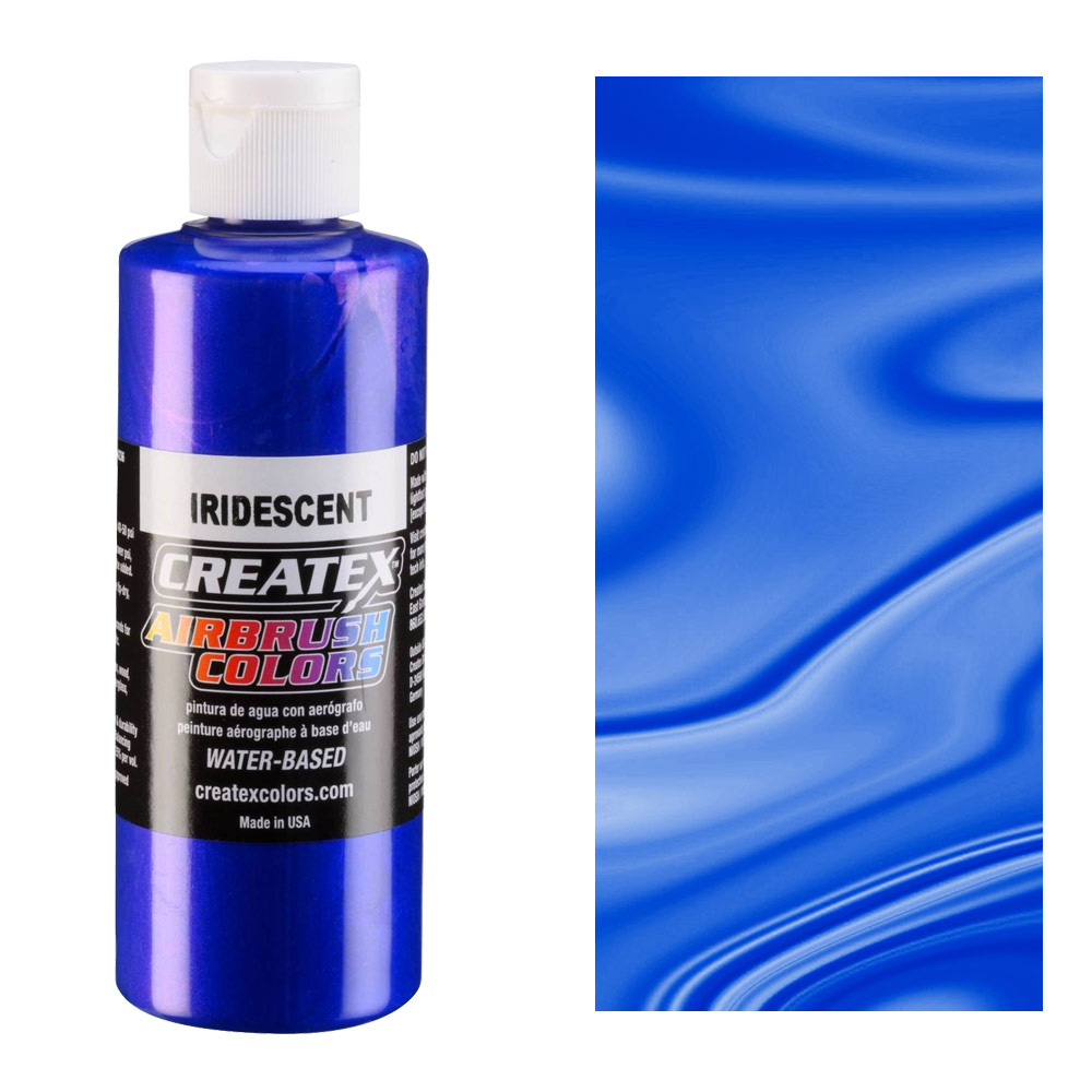 Createx Airbrush Colors 4oz Iridescent Electric Blue