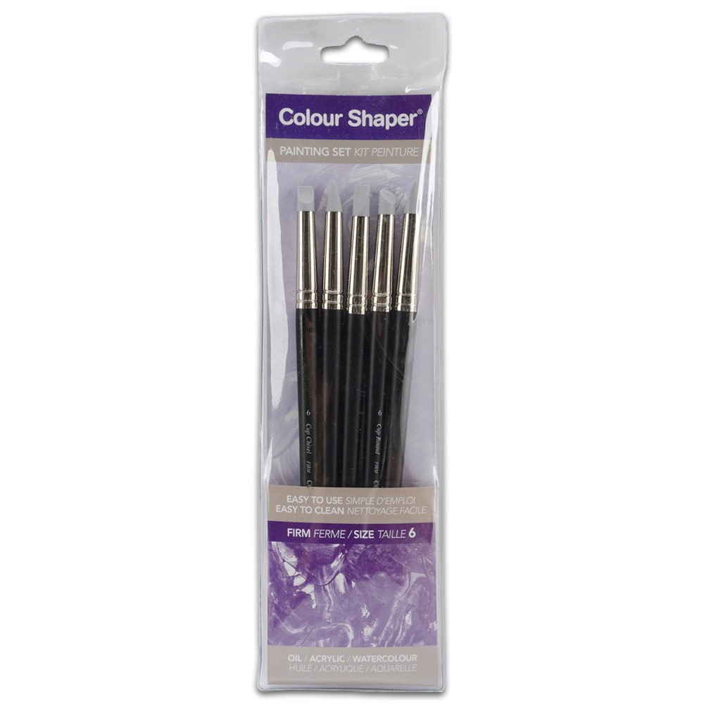 Color Shaper Firm Tip Painting Tool Wallet Set of 5, No. 6