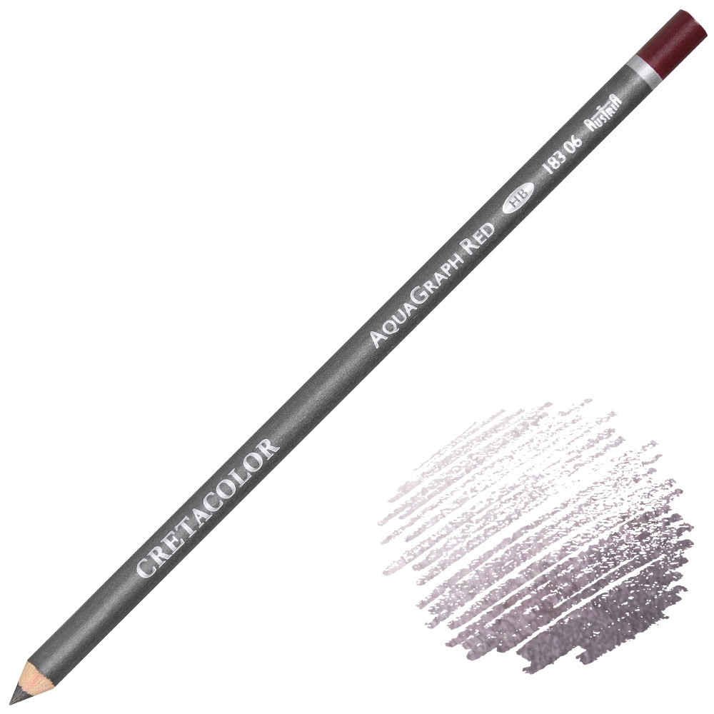 Cretacolor AquaGraph Water-Soluble Graphite Pencil HB Red