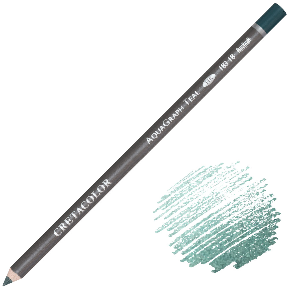 Cretacolor AquaGraph Water-Soluble Graphite Pencil HB Teal