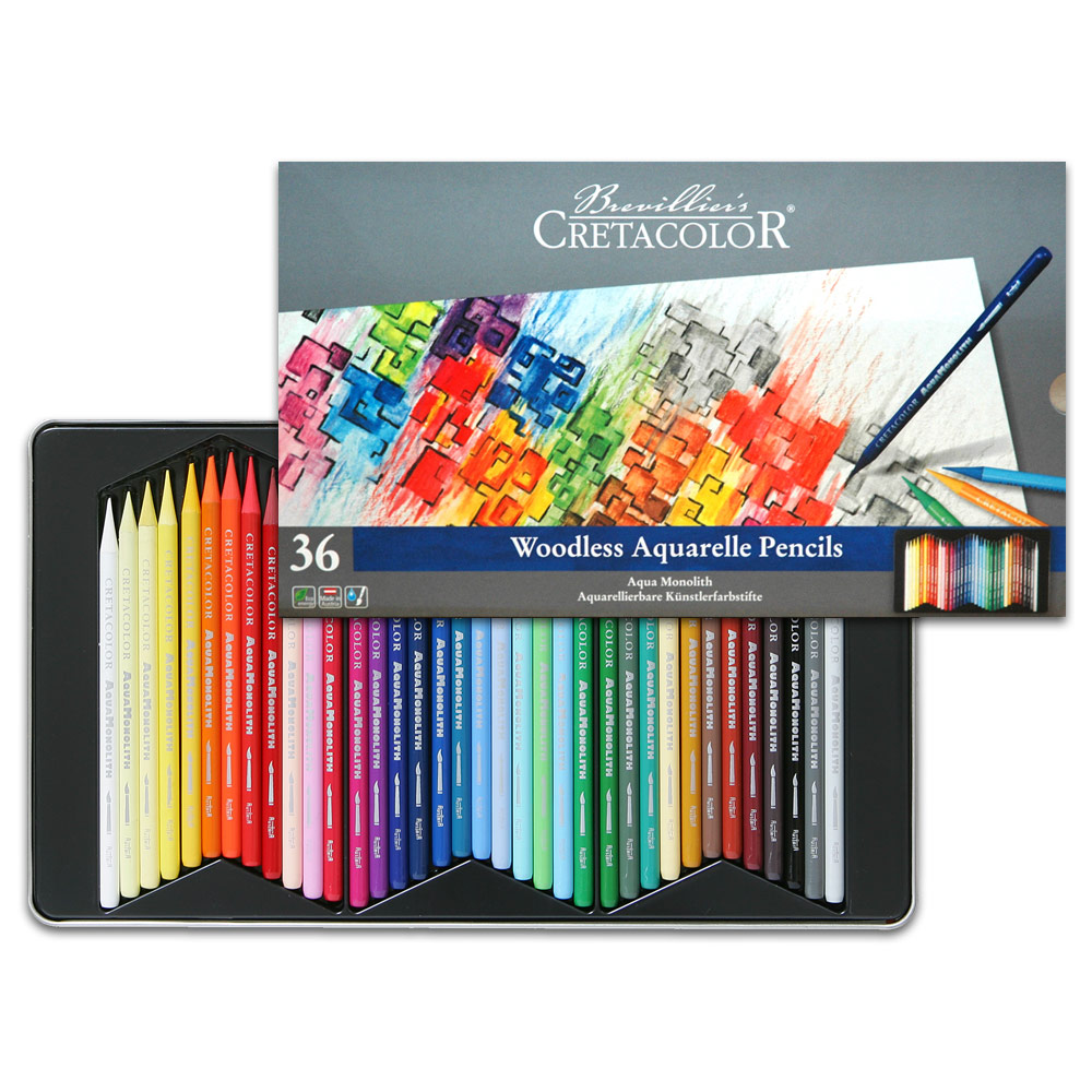 Cretacolor Aqua Monolith Water-Soluble Color Pencil 36 Set
