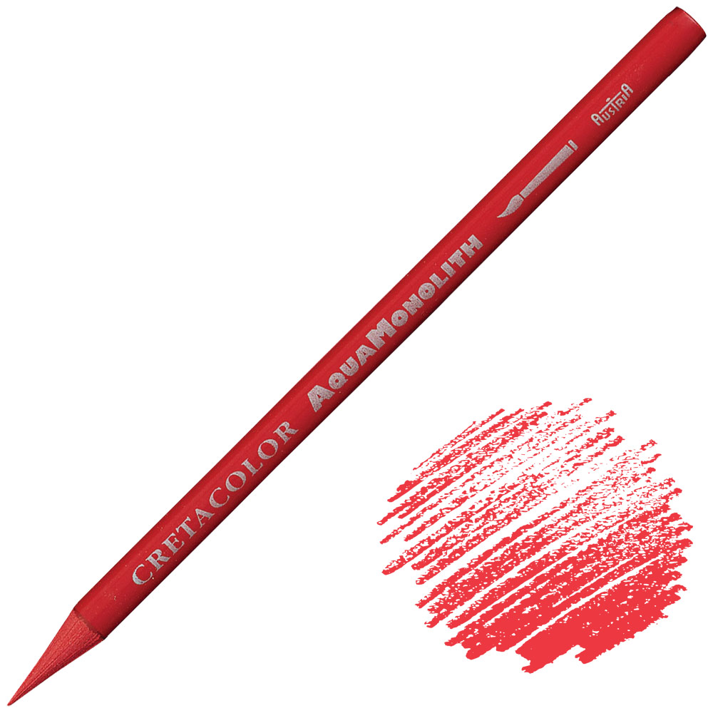 Cretacolor Aqua Monolith Water-Soluble Color Pencil Permanent Red Dark