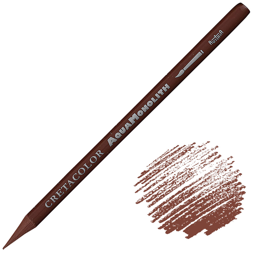 Cretacolor Aqua Monolith Water-Soluble Color Pencil Red Brown