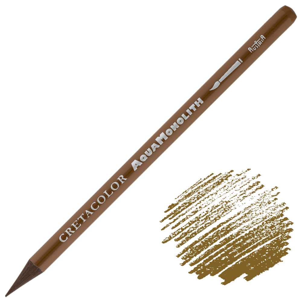 Cretacolor Aqua Monolith Water-Soluble Color Pencil Sepia Light