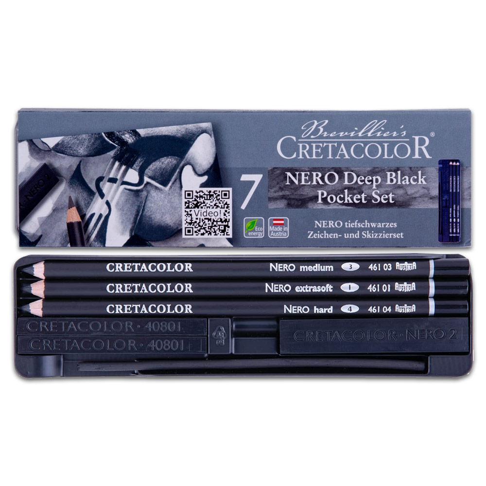 Cretacolor Nero Deep Black Pencils and Set