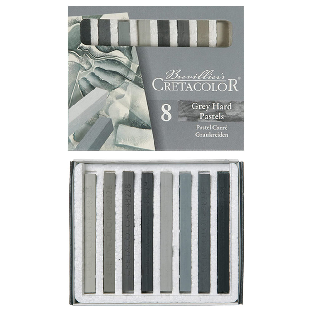 Cretacolor Carre Hard Pastel 8 Set Gray