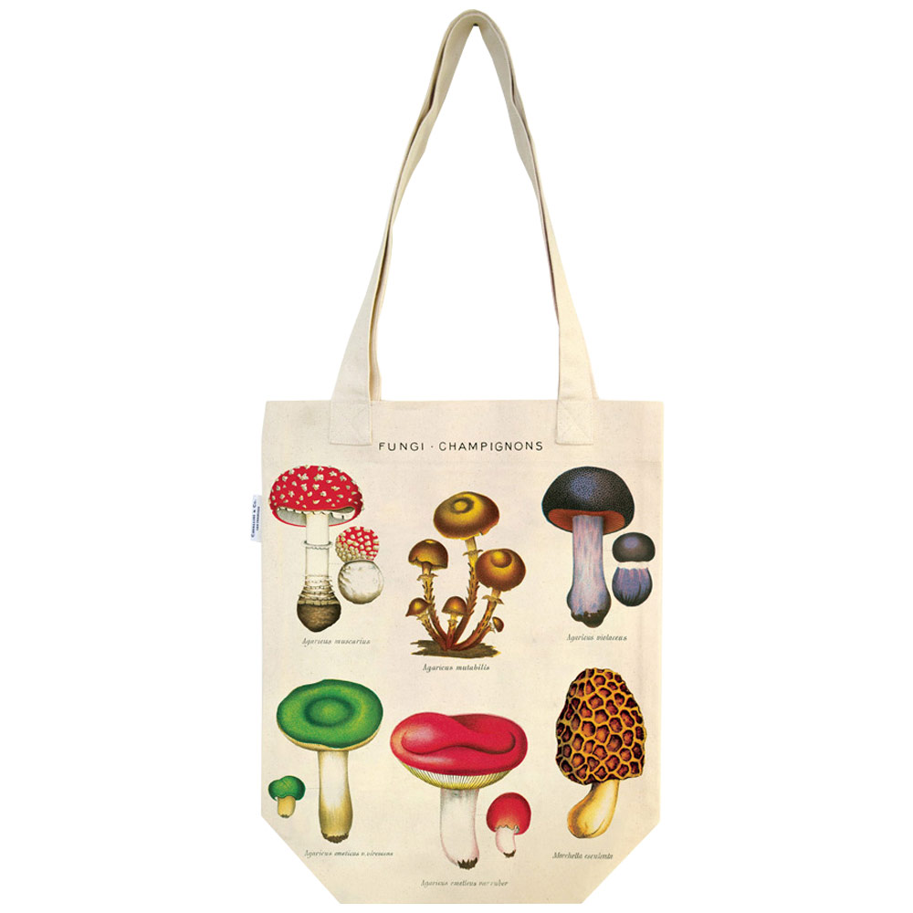 Cavallini Vintage Tote Bag Mushrooms