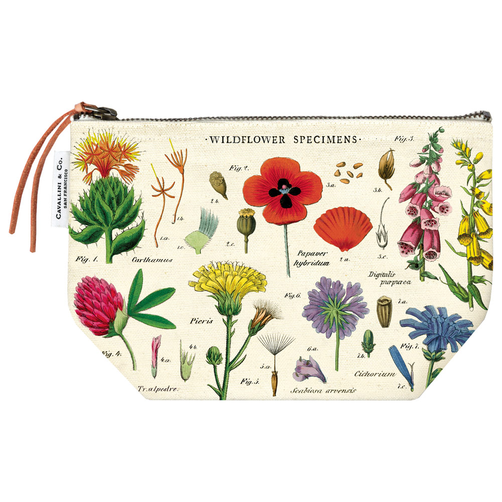 Cavallini Vintage Pouch Wildflowers