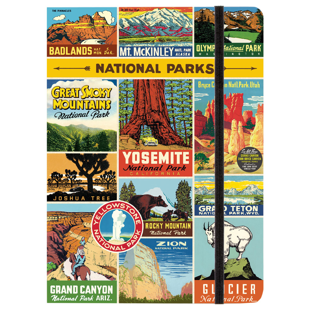 Cavallini Large Lined Vintage Notebook 6"x8" National Parks