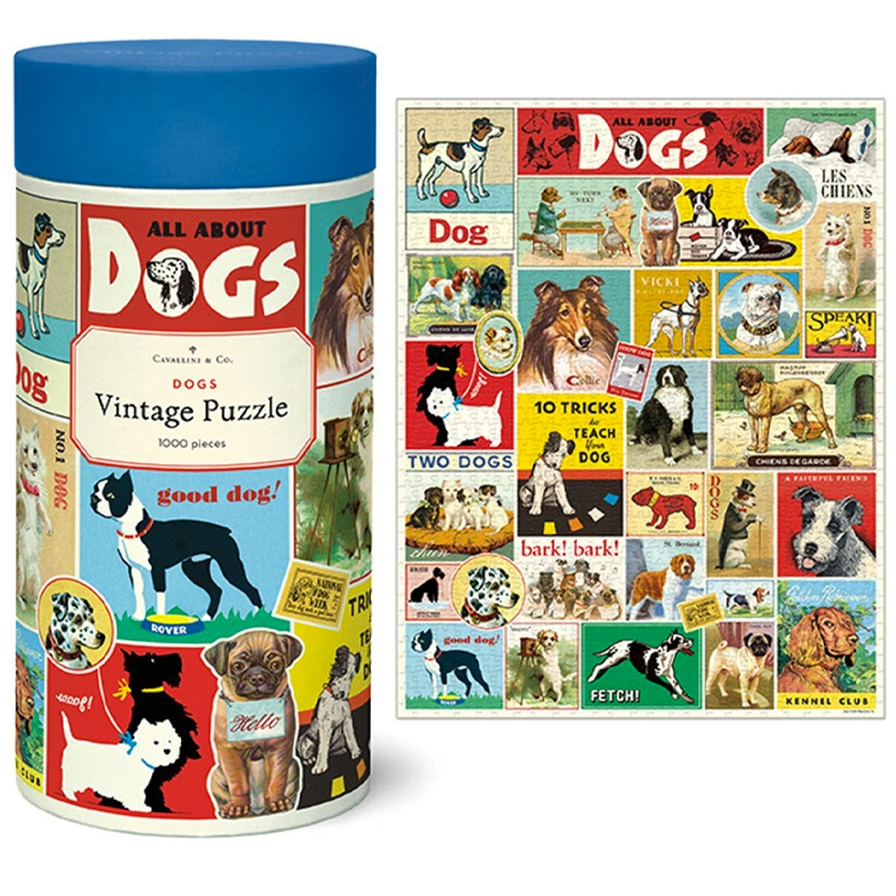 Dogs 1,000 piece puzzle by Cavallini & Co.