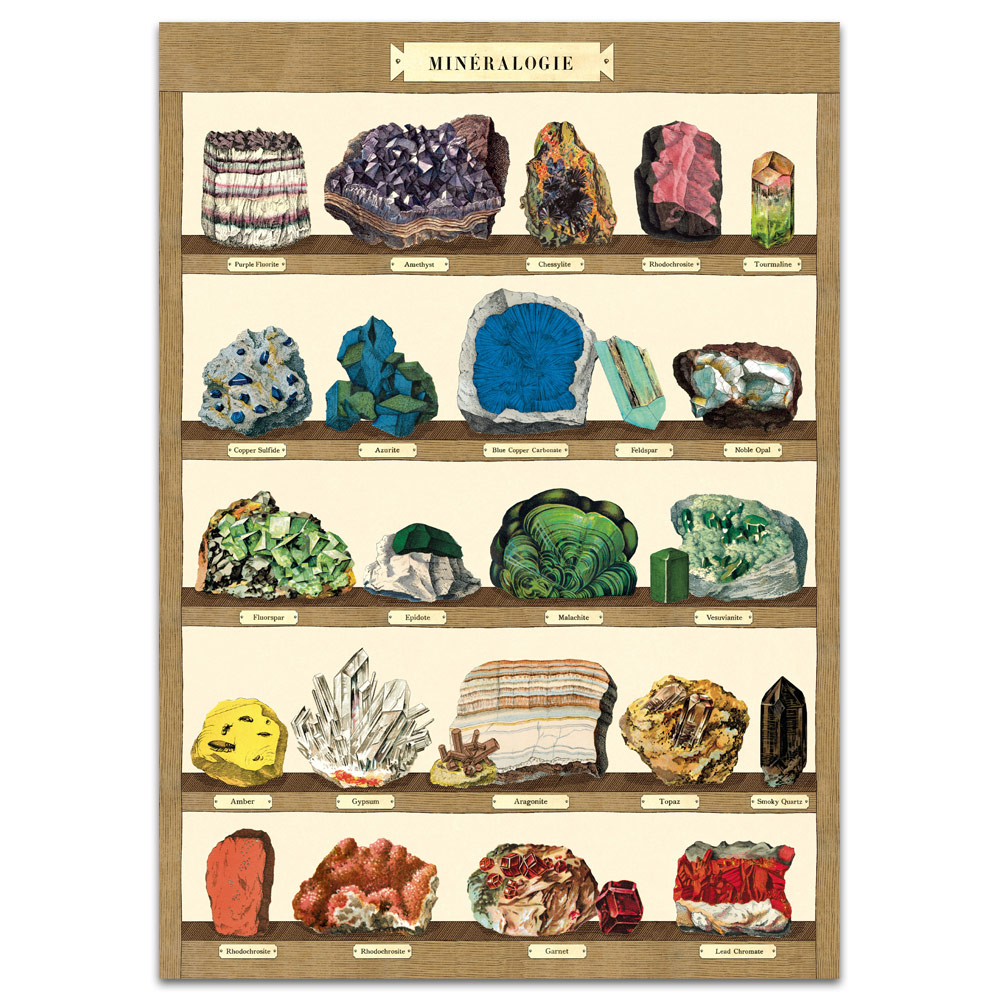 Cavallini Vintage Poster Paper 20"x28" Mineralogie 2