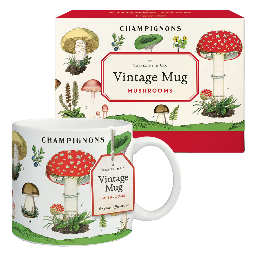 Cavallini Vintage Mug Mushrooms