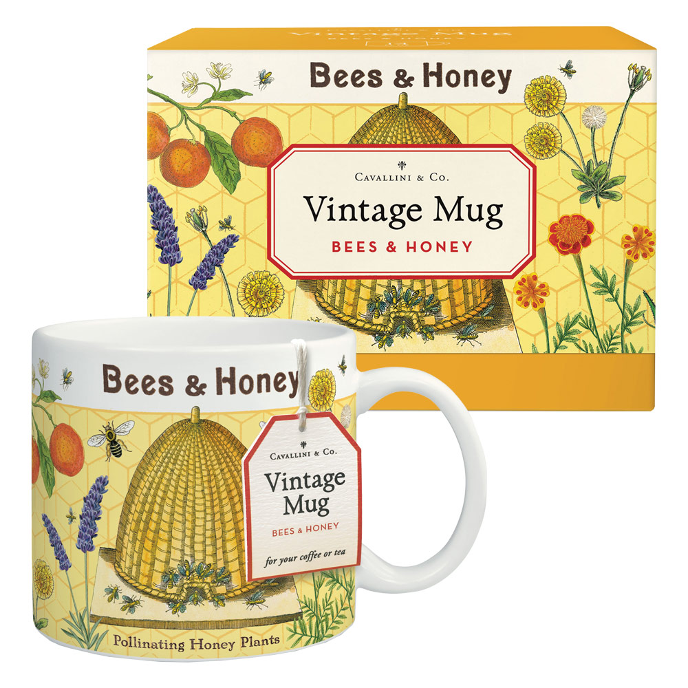 Cavallini Vintage Mug Bees & Honey