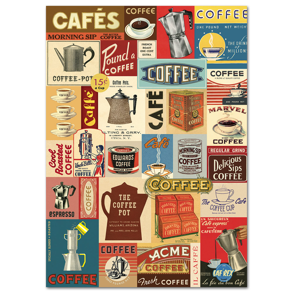 Cavallini Vintage Poster 20"x28" Coffee