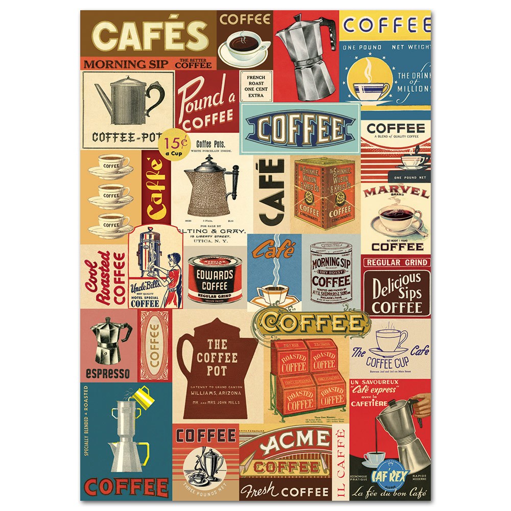 Cavallini Vintage Poster Paper 20"x28" Coffee