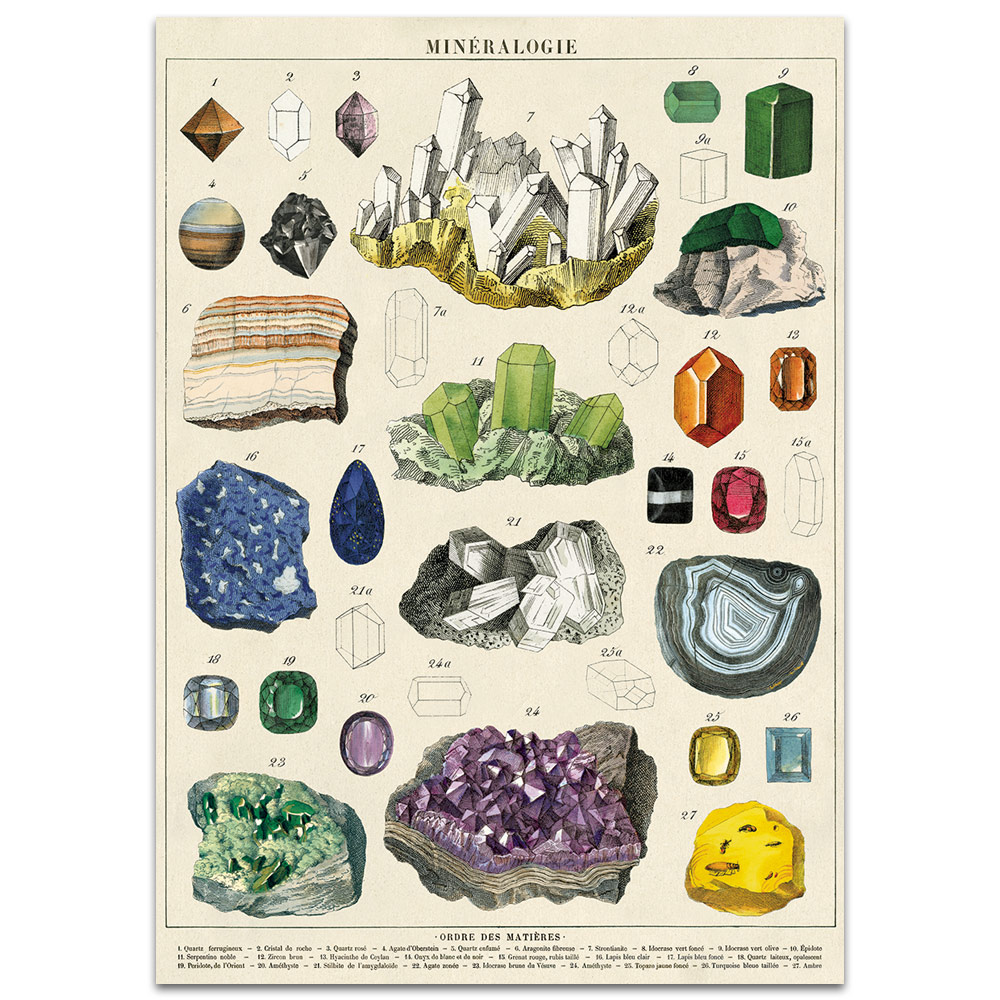 Cavallini Vintage Poster Paper 20"x28" Mineralogie