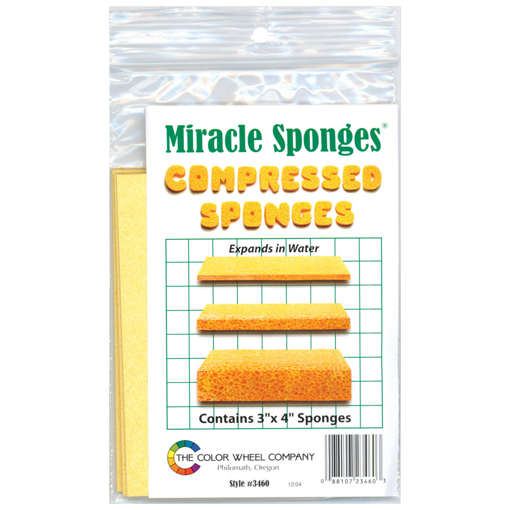 The Color Wheel Company Miracle Sponge 4 Pack 3"x4"