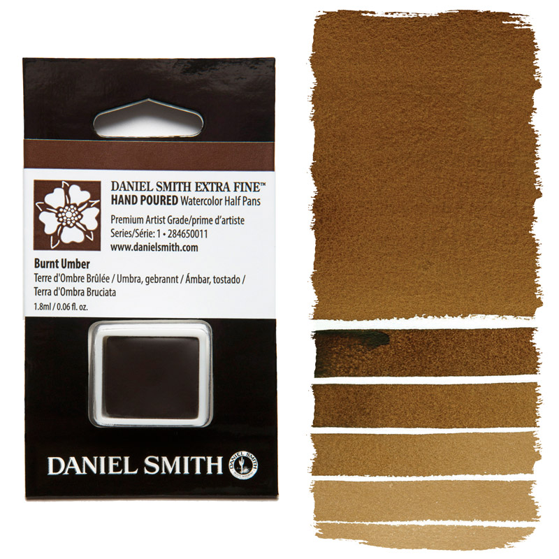 Daniel Smith Extra Fine Watercolor Half Pan Burnt Umber