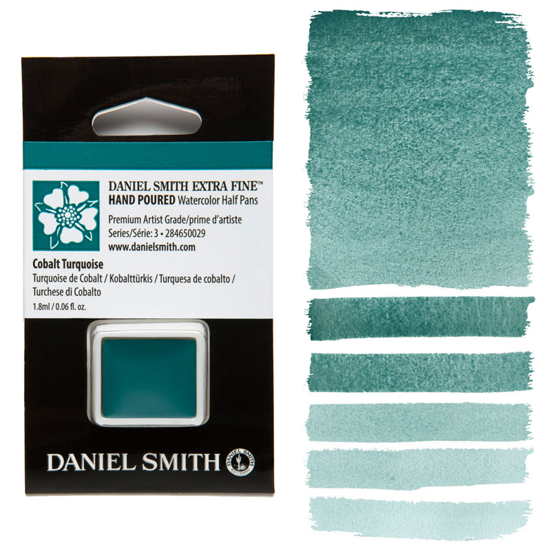 Daniel Smith Extra Fine Watercolor Half Pan Cobalt Turquoise