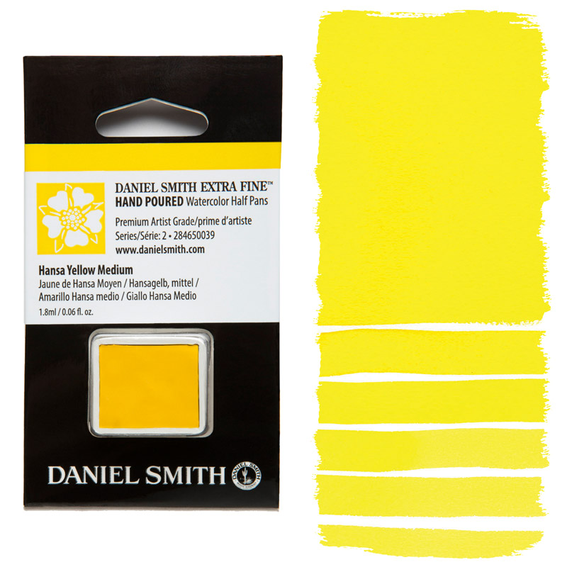 Daniel Smith Extra Fine Watercolor Half Pan Hansa Yellow Medium
