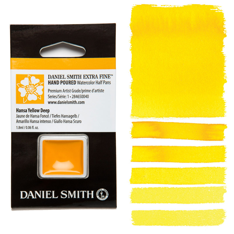 Daniel Smith Extra Fine Watercolor Half Pan Hansa Yellow Deep