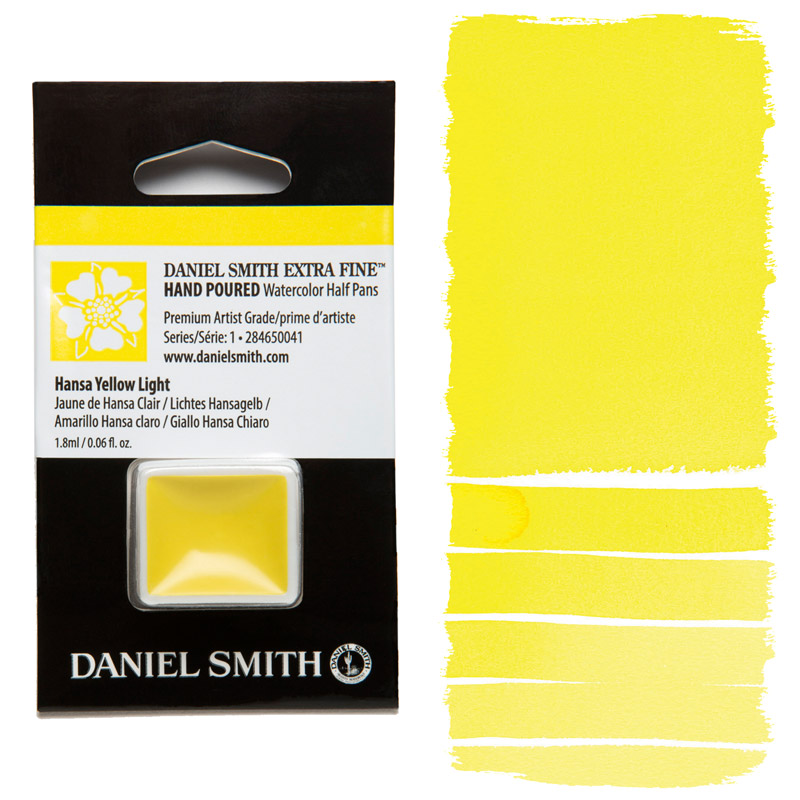 Daniel Smith Extra Fine Watercolor Half Pan Hansa Yellow Light