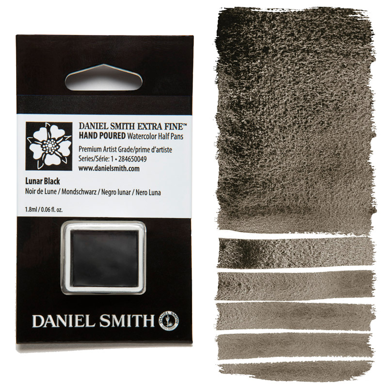 Daniel Smith Extra Fine Watercolor Half Pan Lunar Black