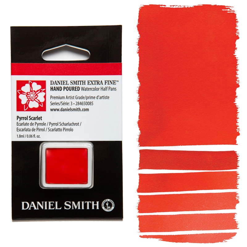 Daniel Smith Extra Fine Watercolor Half Pan Pyrrol Scarlet