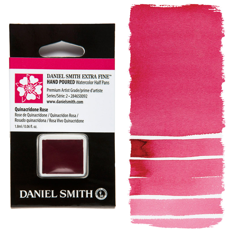 Daniel Smith Extra Fine Watercolor Half Pan Quinacridone Rose