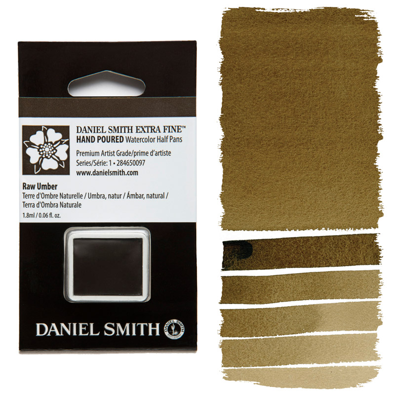 Daniel Smith Extra Fine Watercolor Half Pan Raw Umber