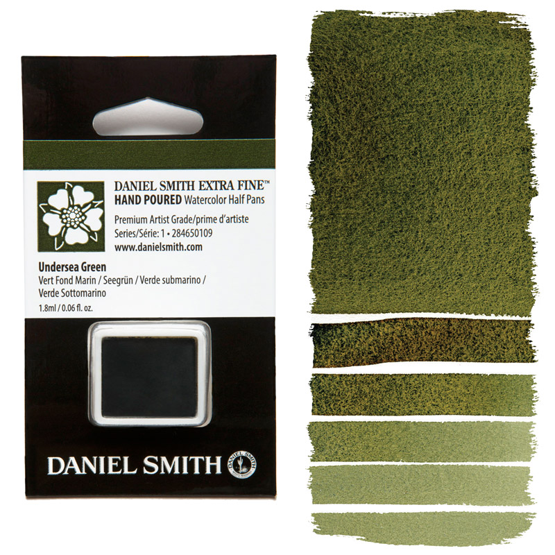 Daniel Smith Extra Fine Watercolor Half Pan Undersea Green