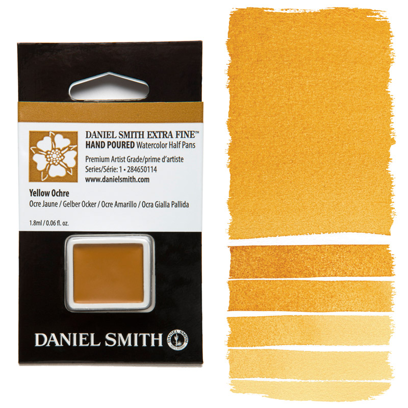 Daniel Smith Extra Fine Watercolor Half Pan Yellow Ochre