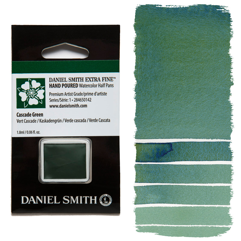 Daniel Smith Extra Fine Watercolor Half Pan Cascade Green