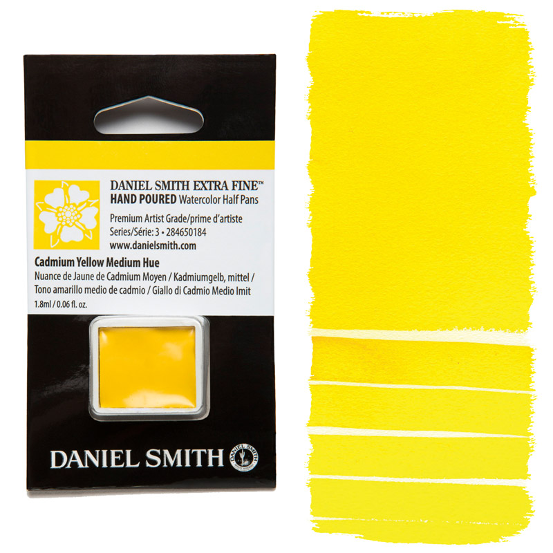 Daniel Smith Extra Fine Watercolor Half Pan Cadmium Yellow Medium Hue