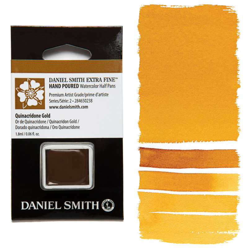 Daniel Smith Extra Fine Watercolor Half Pan Quinacridone Gold