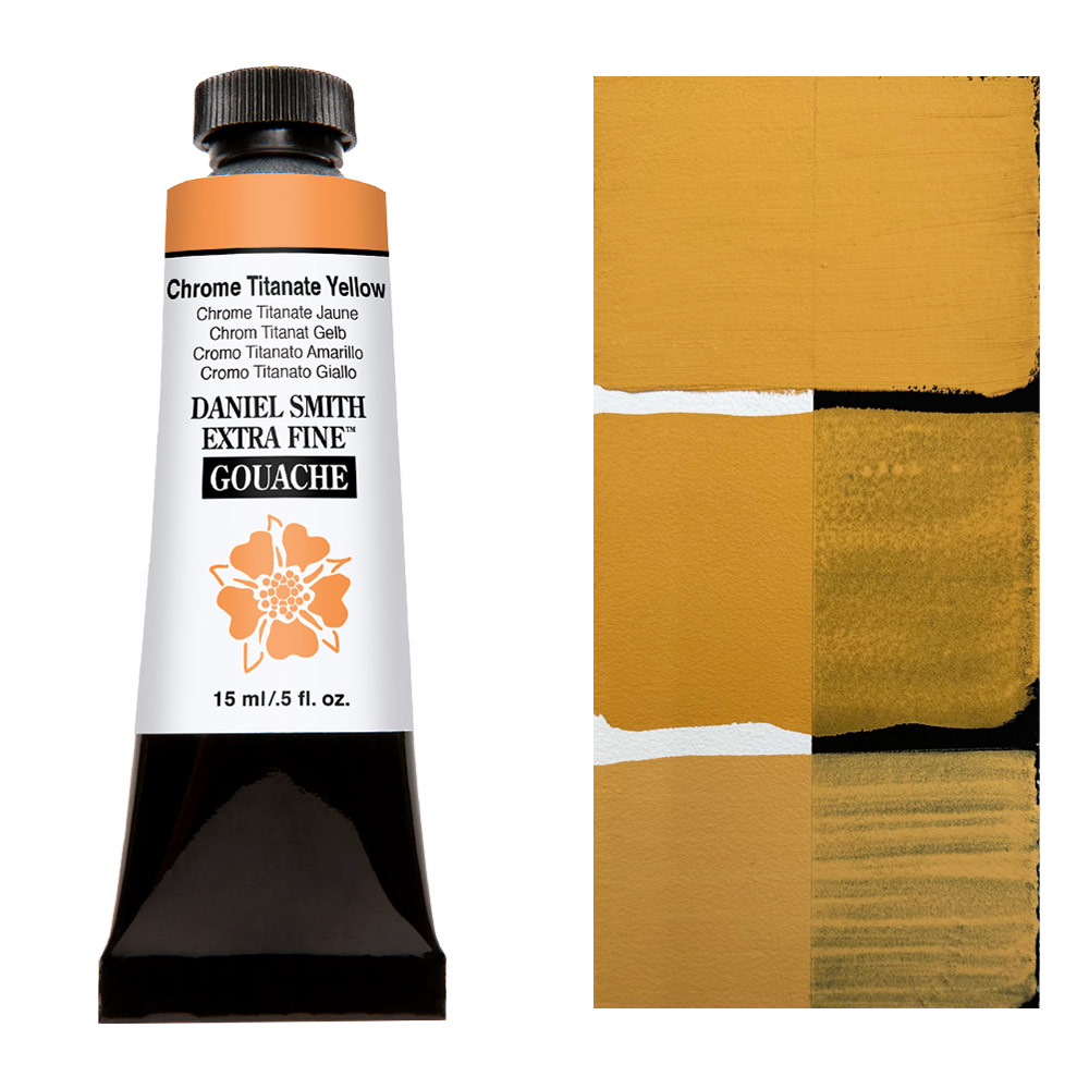Daniel Smith Extra Fine Gouache 15ml Chrome Titan Yellow
