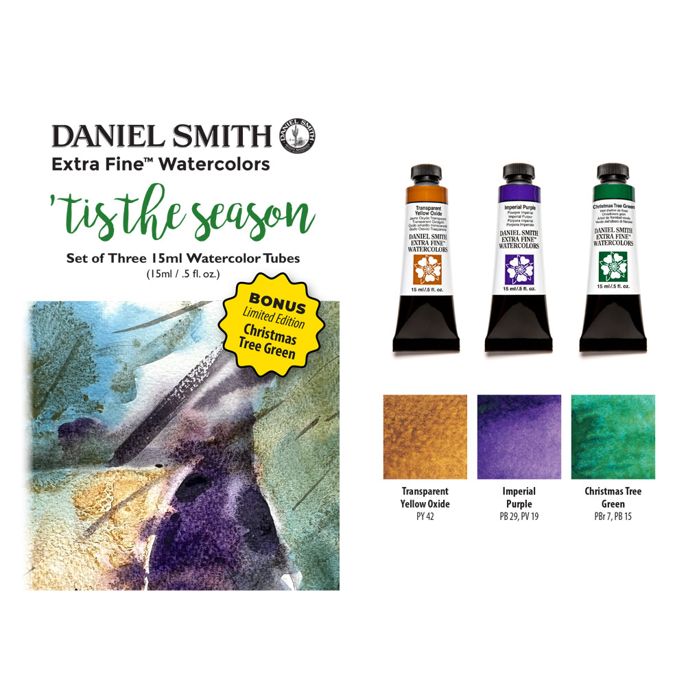 DANIEL SMITH Extra Fine Watercolor Tis The Season Bonus Set of 3