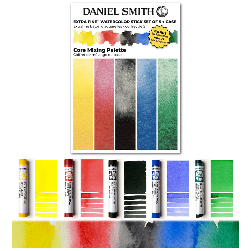 Daniel Smith Extra Fine Watercolor Stick 5 Set Core Mixing Palette