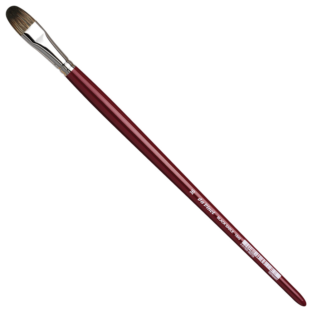 Da Vinci Black Sable Oil Brush Series 1845 Filbert #16