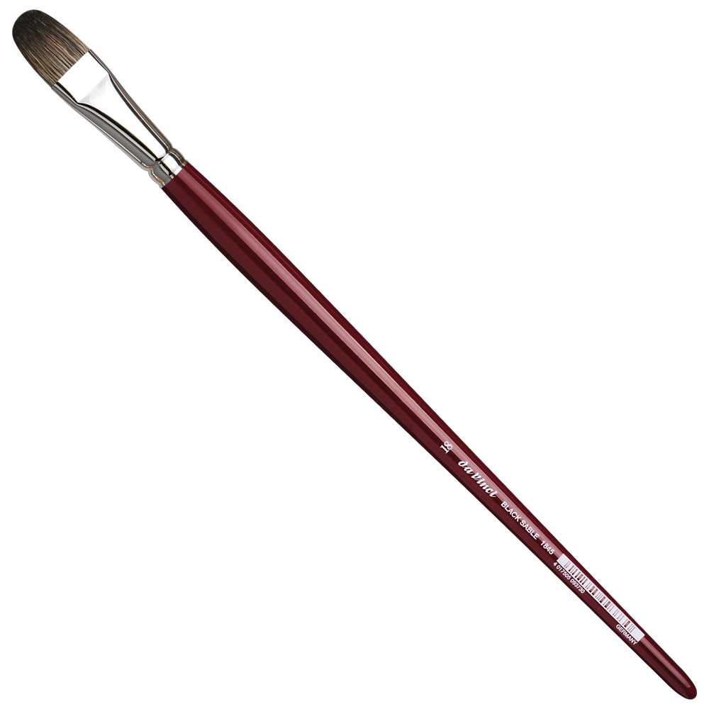 Da Vinci Black Sable Oil Brush Series 1845 Filbert #18