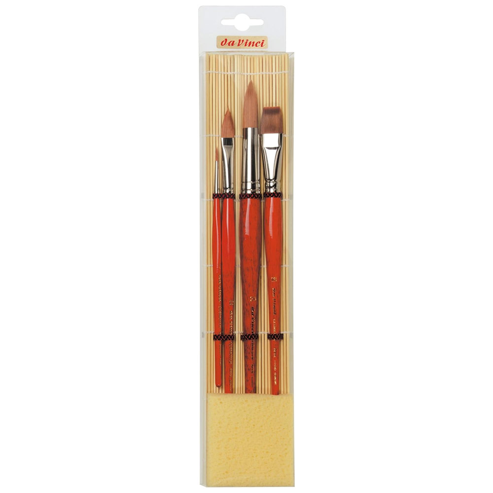 Da Vinci Cosmotop Brush Set with Bamboo Mat