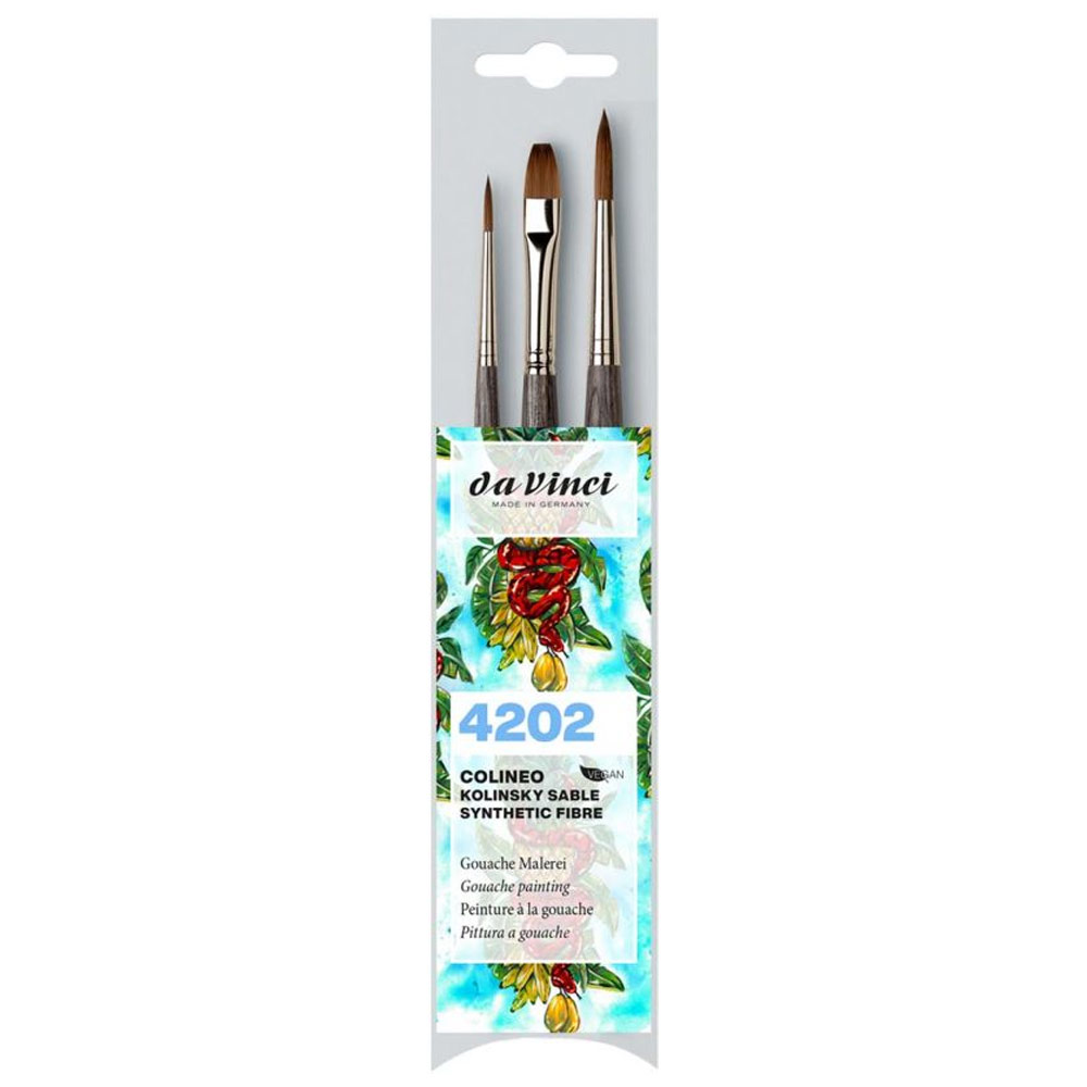 Da Vinci Colineo Synthetic Kolinsky 3 Brush Set Gouache