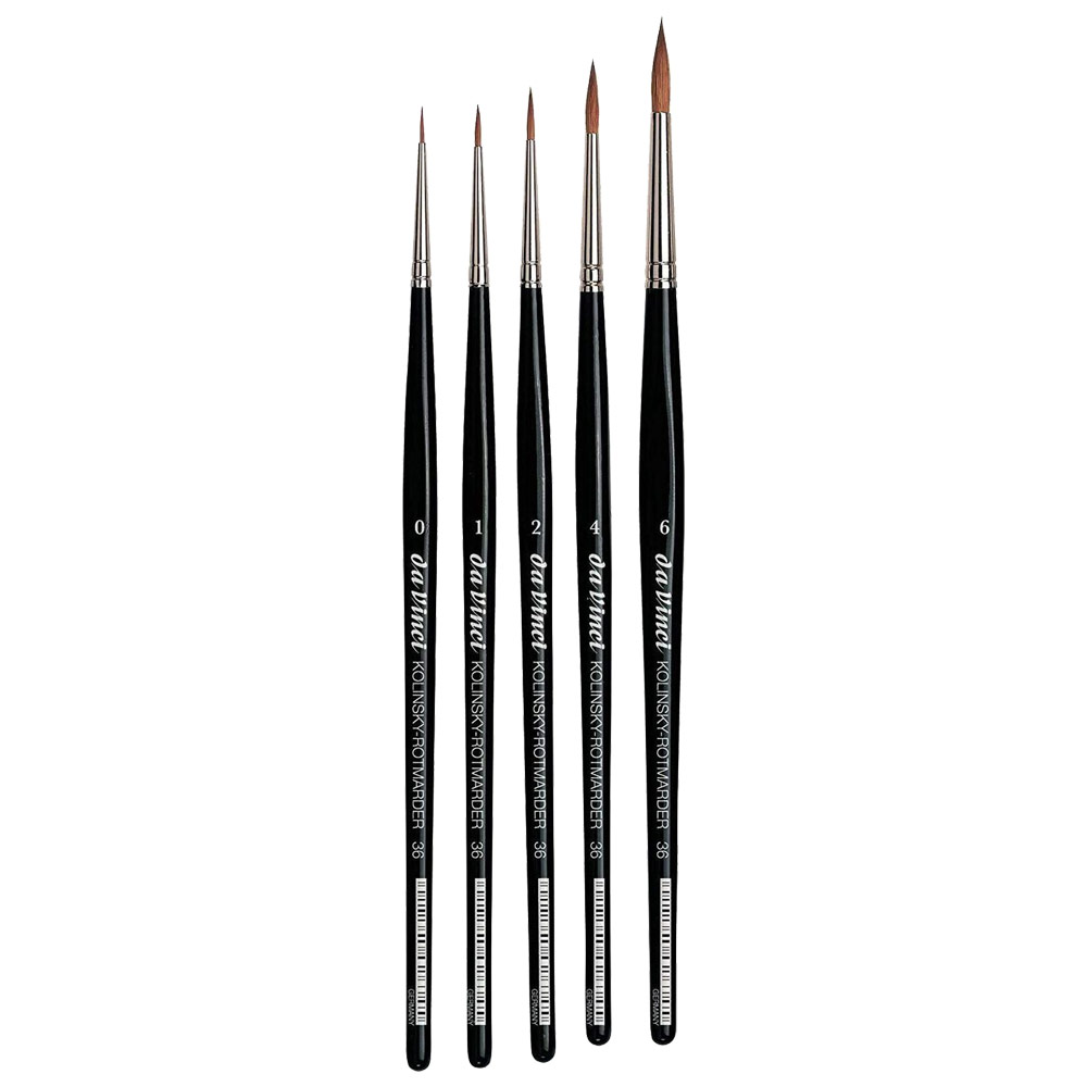 Da Vinci Modeling Brush Set, Black 4 Each